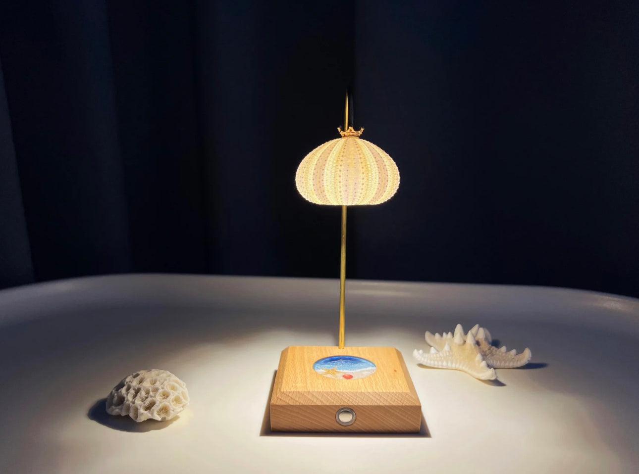 front-facing photo of Sea Urchin desk lamp